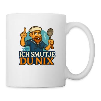 Chef de bateau disant « Ich Smutje - Du Nix » - Mug blanc - blanc - Droite