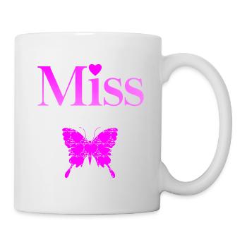 Miss Papillon Fushia - Mug - white - Right