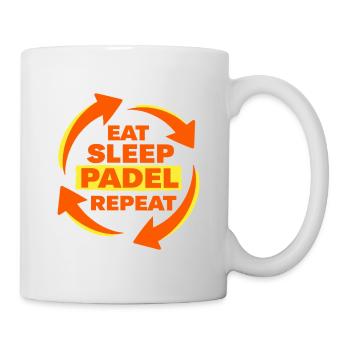 Eat Sleep Padel Repeat Athlete Statement - Mug - white - Right