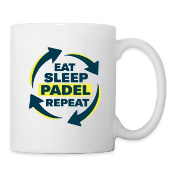 Eat Sleep Padel Repeat Athlete Statement - Mug - white - Right