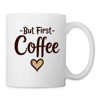 Mais d’abord, déclaration d’amateur de café - Mug blanc - blanc - Droite