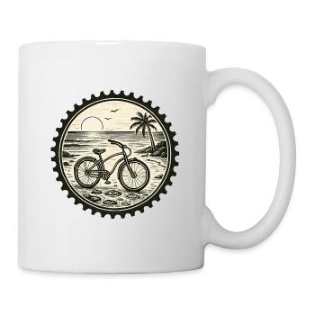 Vintage Beach Bike Crest - Mug - white - Right