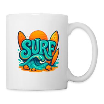 Art des mots Sunset Surf - Mug blanc - blanc - Droite