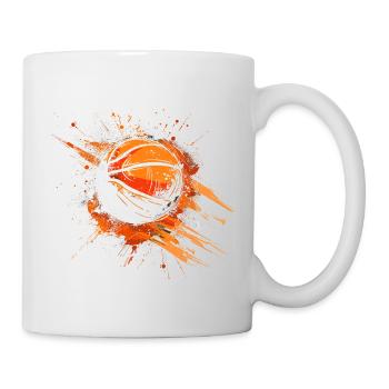 Basketball Streetart - Tasse - Weiß - Rechts