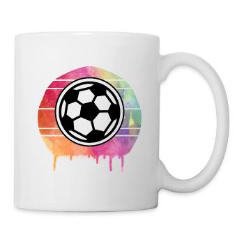 Fußball Ball Aquarell - Tasse - Weiß - Rechts