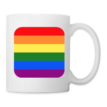 LGBTIQ-Regenbogensymbol – LGBT-Geschichtsmonat - Tasse - Weiß - Rechts
