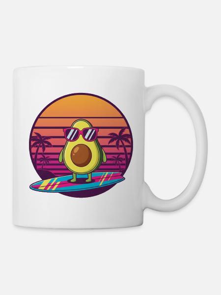 Avocado 80s Sunset - Mug - white