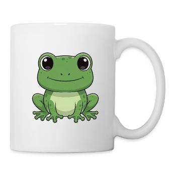 Happy Frog Cartoon Green - Mug - white - Right
