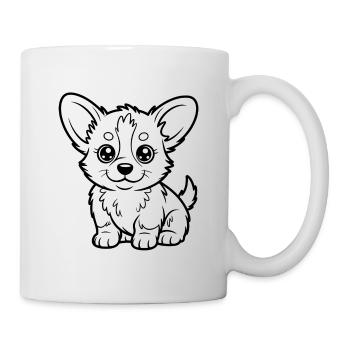 Cuddly Chihuahua Line Drawing - Mug - white - Right