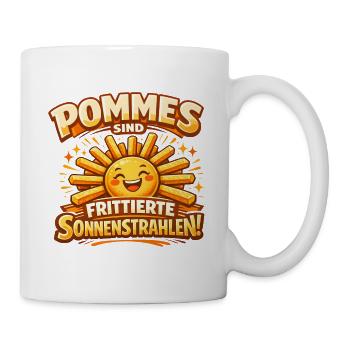 Pommes sind frittierte Sonnenstrahlen  - Tasse - Weiß - Rechts