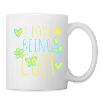 I Love Being Cozy Gemütlichkeit Zuhause Entspannt - Mug - white - Right
