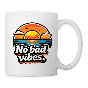 No Bad Vibes Sonnenuntergang am Meer - Tasse - Weiß - Rechts