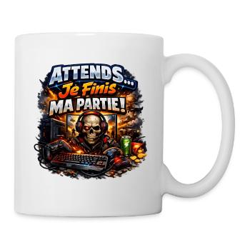 Attends… Je finis ma partie - Mug blanc - blanc - Droite