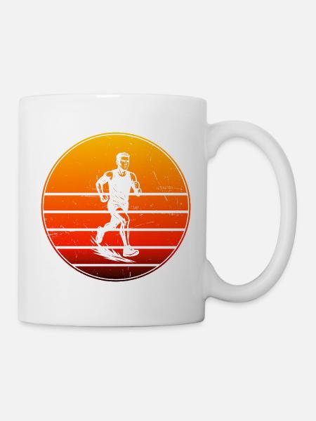 Iconisches Running Motiv - Tasse - Weiß