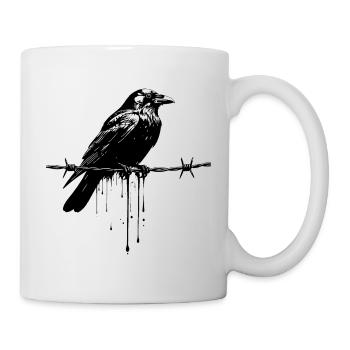 Raven on Barbed Wire Ink - Mug - white - Right