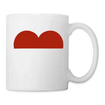 Flaggenherz von Monaco - Tasse - Weiß - Rechts