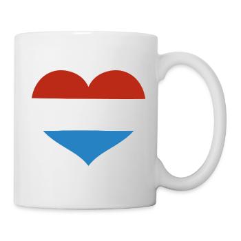 Luxembourg Heart Flagge - Tasse - Weiß - Rechts