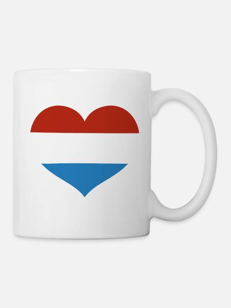 Luxembourg Heart Flagge - Tasse - Weiß