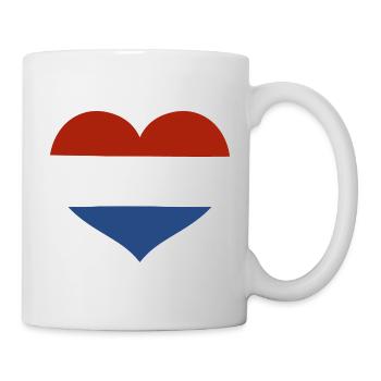 Netherlands Flag Heart - Mug - white - Right