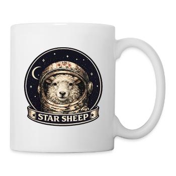 Star Sheep Astronaut Helm - Tasse - Weiß - Rechts