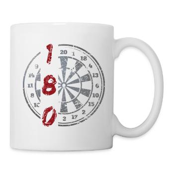 Darts 180 Vintage Dartboard - Mug - white - Right