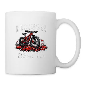 La Saint-Valentin J’écrase la montagne cycliste des cœurs - Mug blanc - blanc - Droite