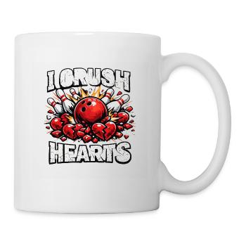 La Saint-Valentin Je brise des cœurs Boule d’amoureux au bowling - Mug blanc - blanc - Droite