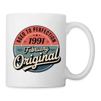 Anniversaire 1991 Février 1991 né en Février 1991 - Mug blanc - blanc - Droite