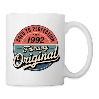 Birthday 1992 February 1992 born in February 1992 - Mug - white - Right