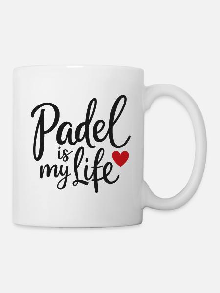 Padel is my life Sportler Statement Herz - Tasse - Weiß