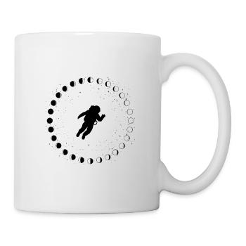 Astronaut with moon phases and stars - Mug - white - Right