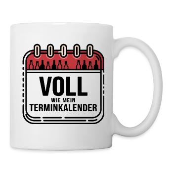 full as my diary funny beer saying - Mug - white - Right