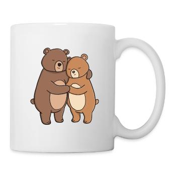 Süße, kuschelige Bären - Tasse - Weiß - Rechts