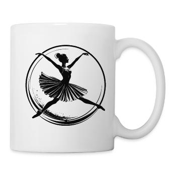 Danseuse de ballet dans Circle Spotlight Danse ballerine - Mug blanc - blanc - Droite