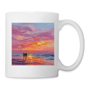 Coucher de soleil - Mug blanc - blanc - Droite