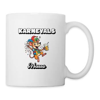 Karnevals Maus Schlager & Bier Fasching Kostüm - Tasse - Weiß - Rechts
