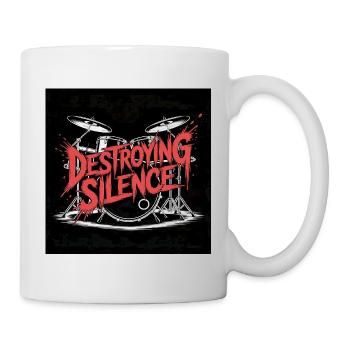 Destroying Silence Drum Graffiti - Tasse - Weiß - Rechts