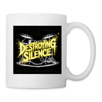 Drummer Drumset Design - Mug - white - Right