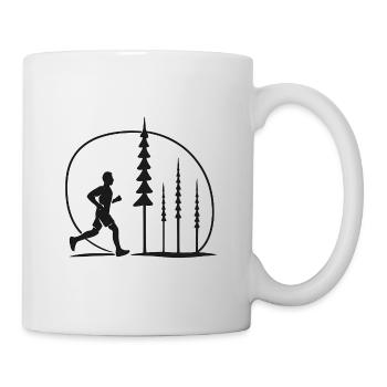 Runner in Waldkreis Switzerland gift idea - Mug - white - Right