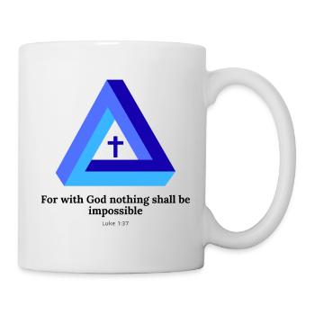 Car avec Dieu, rien ne sera impossible. Luc 1:37 - Mug blanc - blanc - Droite