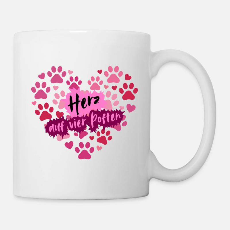 Heart on four paws - Mug - white
