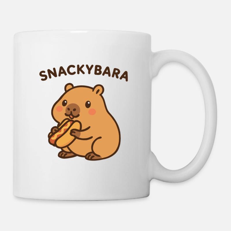 Snackybara - Capybara avec hot-dog - Mug blanc - blanc