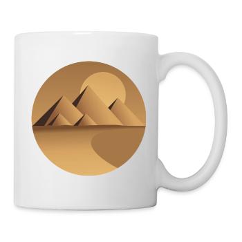 Wüstensonne-Pyramidenkreis - Tasse - Weiß - Rechts