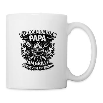 Grillpapa: Der beste Papa am Grill - Tasse - Weiß - Rechts