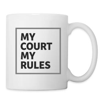 My Court My Rules Padel Tennis Statement - Tasse - Weiß - Rechts
