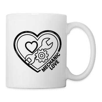 Heart of the Mechanic Love Screws Gift Car - Mug - white - Right