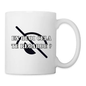 EN QUOI CELA TE REGARDE ? - Mug blanc - blanc - Droite