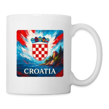 Croatia Coat of Arms Coast - Mug - white - Right