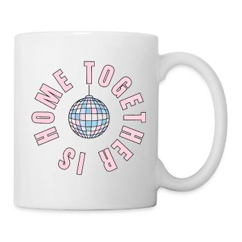 La maison, c’est là où nous sommes ensemble - boule disco - Mug blanc - blanc - Droite