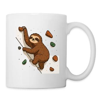 Boulder sloth for climbing fans - Mug - white - Right
